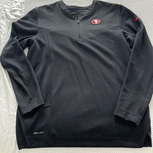 Men’s Nike Black San Francisco 49ers Sideline Half-Zip - Size Large